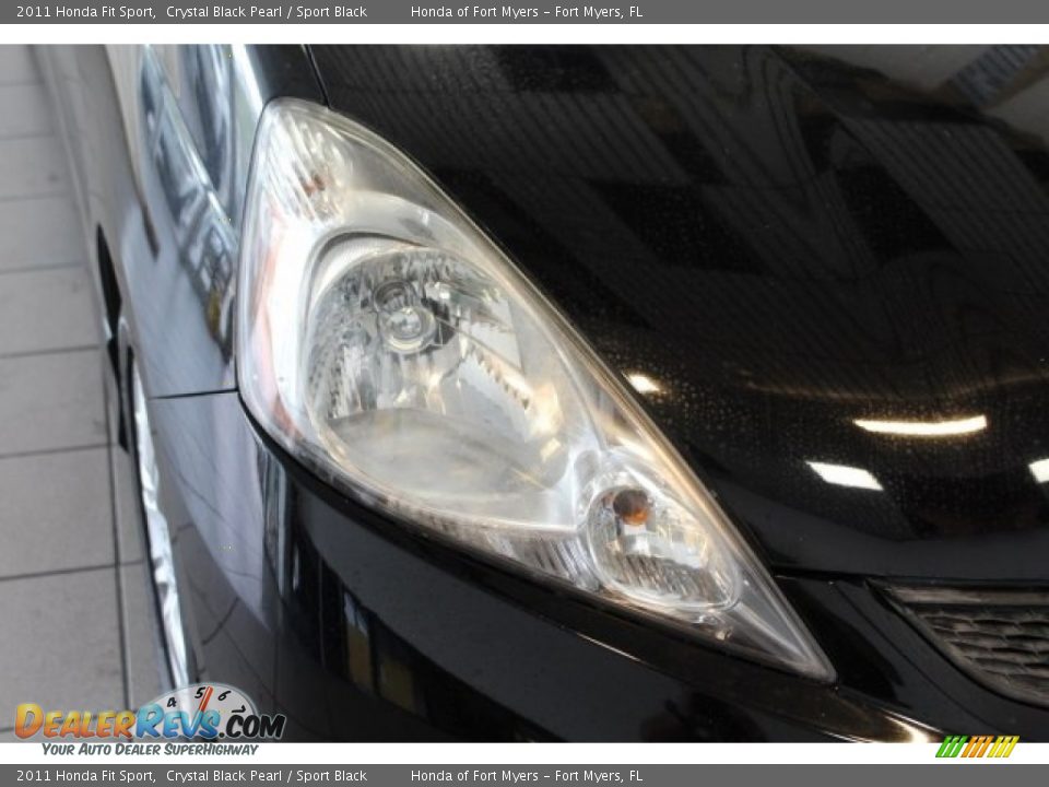 2011 Honda Fit Sport Crystal Black Pearl / Sport Black Photo #6