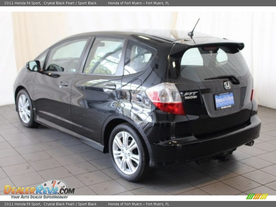 2011 Honda Fit Sport Crystal Black Pearl / Sport Black Photo #7