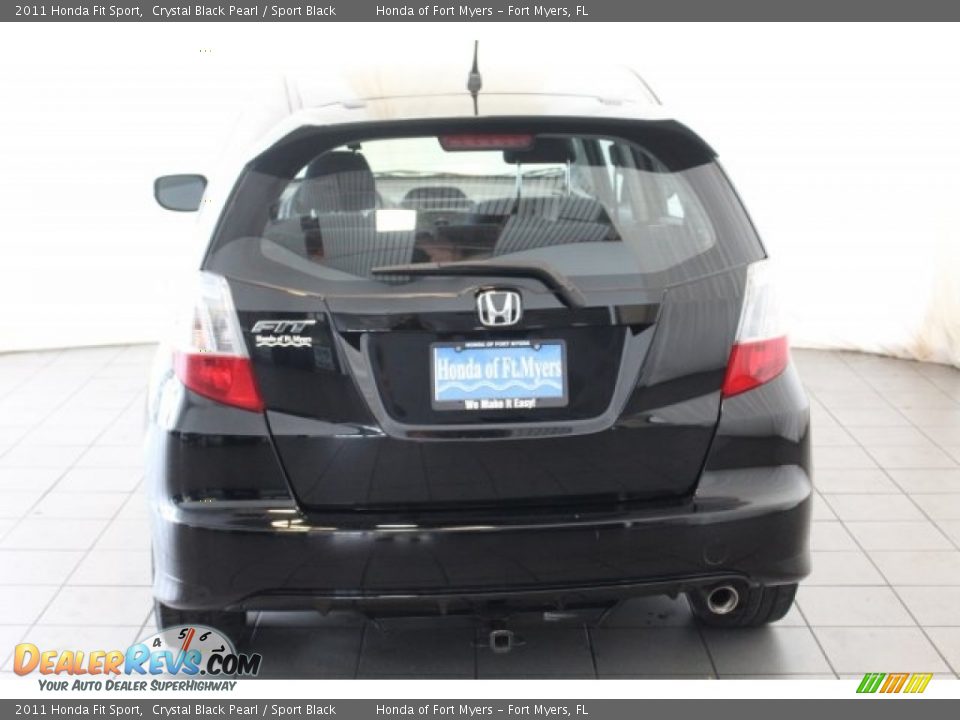2011 Honda Fit Sport Crystal Black Pearl / Sport Black Photo #8