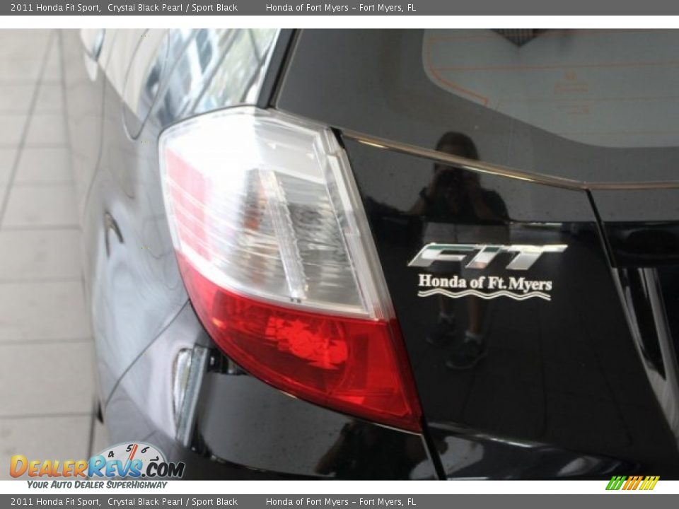 2011 Honda Fit Sport Crystal Black Pearl / Sport Black Photo #9