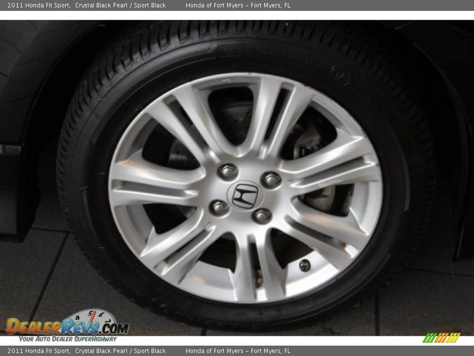2011 Honda Fit Sport Crystal Black Pearl / Sport Black Photo #10
