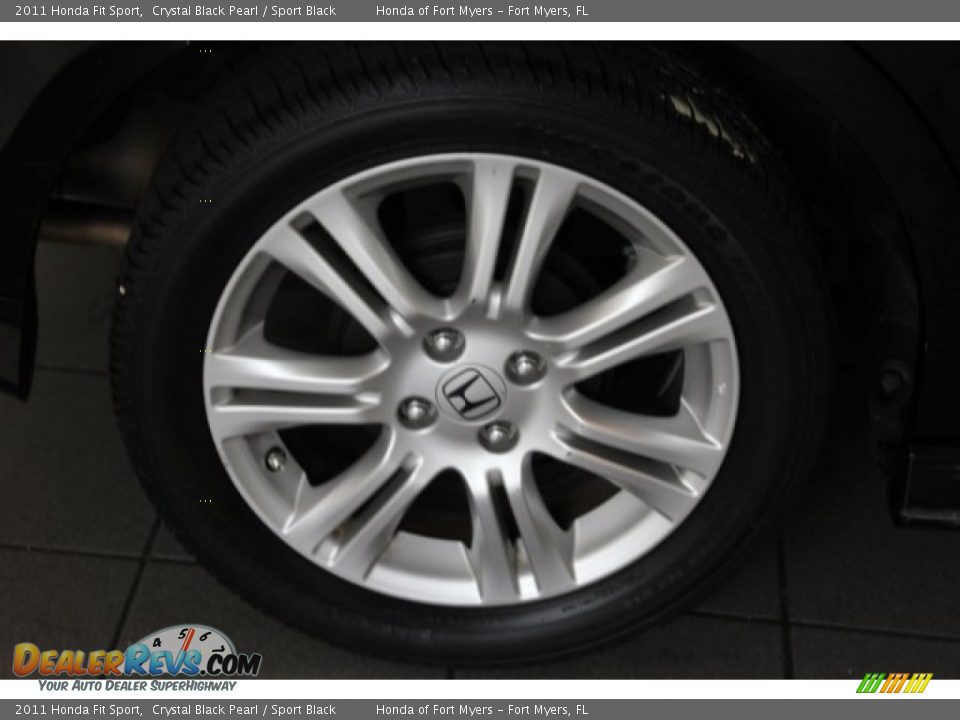 2011 Honda Fit Sport Crystal Black Pearl / Sport Black Photo #11