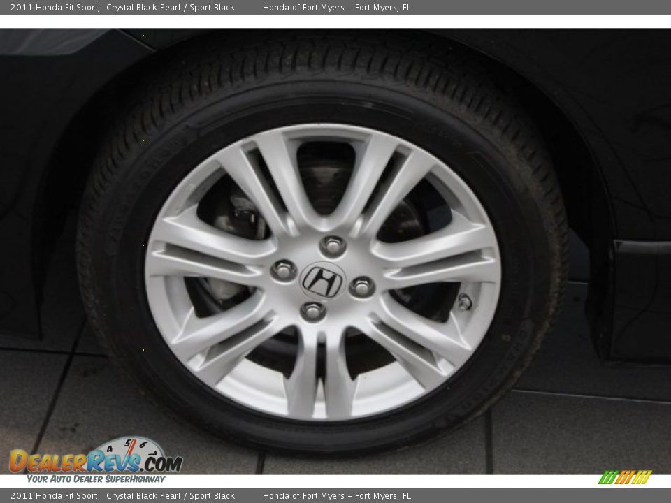 2011 Honda Fit Sport Crystal Black Pearl / Sport Black Photo #12