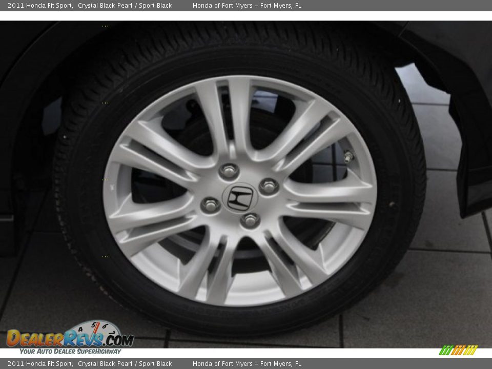 2011 Honda Fit Sport Crystal Black Pearl / Sport Black Photo #13