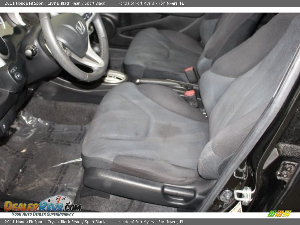 2011 Honda Fit Sport Crystal Black Pearl / Sport Black Photo #16