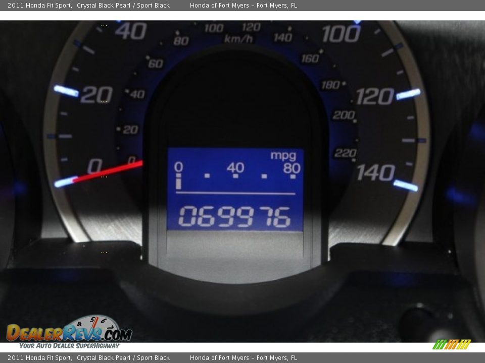 2011 Honda Fit Sport Crystal Black Pearl / Sport Black Photo #21