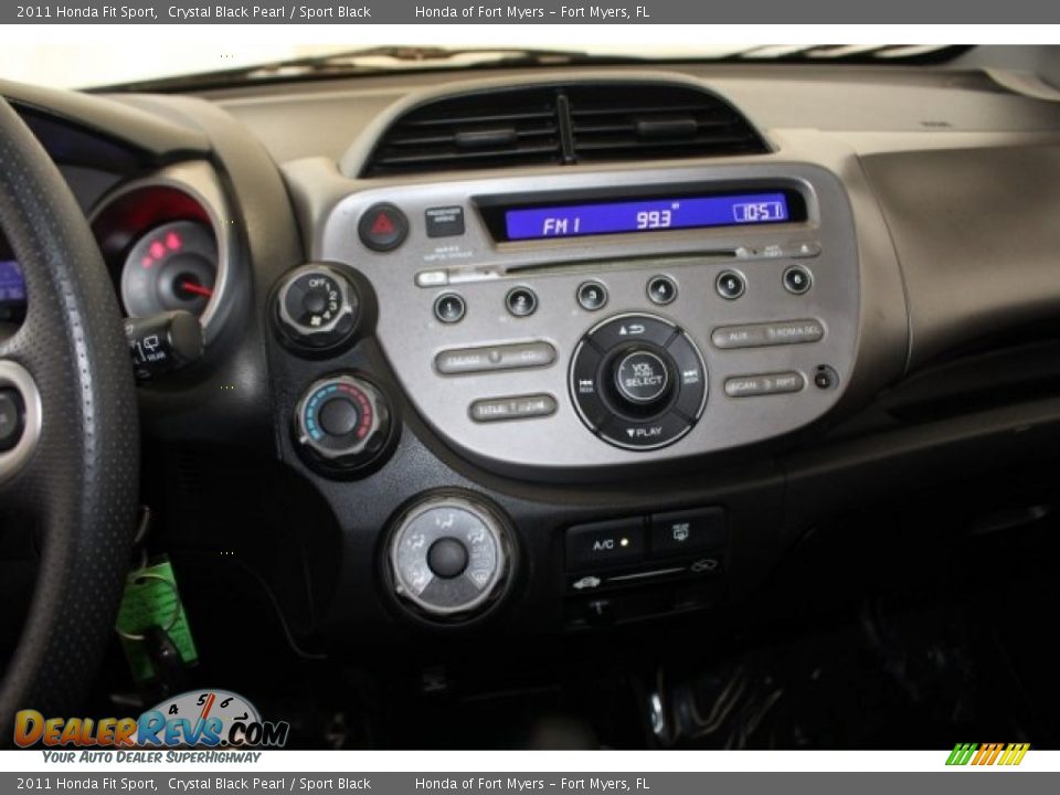 2011 Honda Fit Sport Crystal Black Pearl / Sport Black Photo #22