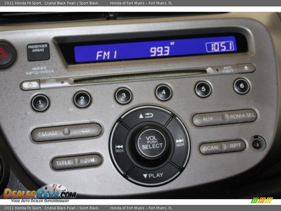 2011 Honda Fit Sport Crystal Black Pearl / Sport Black Photo #23