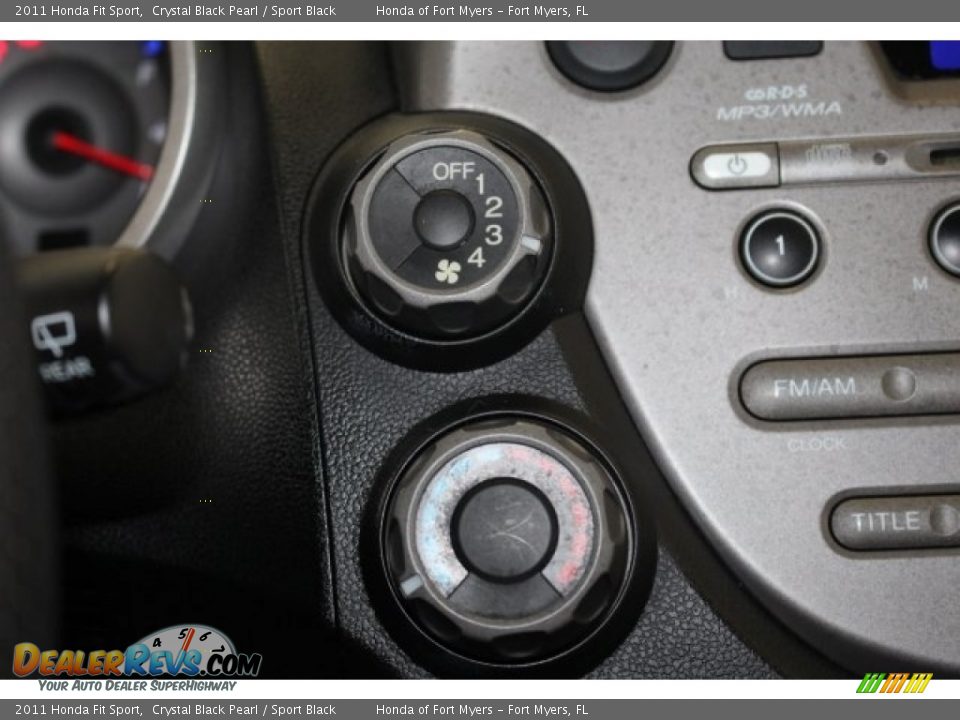 2011 Honda Fit Sport Crystal Black Pearl / Sport Black Photo #24