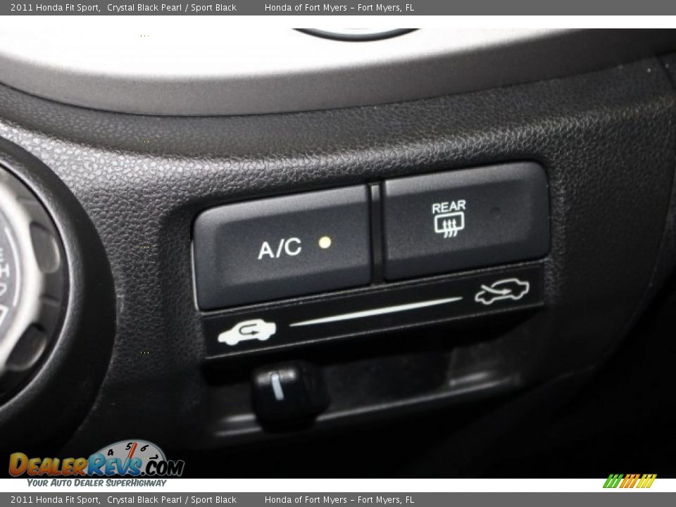 2011 Honda Fit Sport Crystal Black Pearl / Sport Black Photo #26