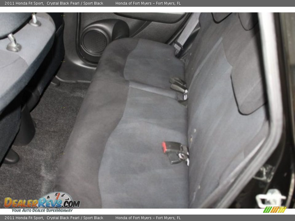 2011 Honda Fit Sport Crystal Black Pearl / Sport Black Photo #31