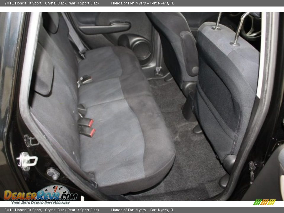 2011 Honda Fit Sport Crystal Black Pearl / Sport Black Photo #34