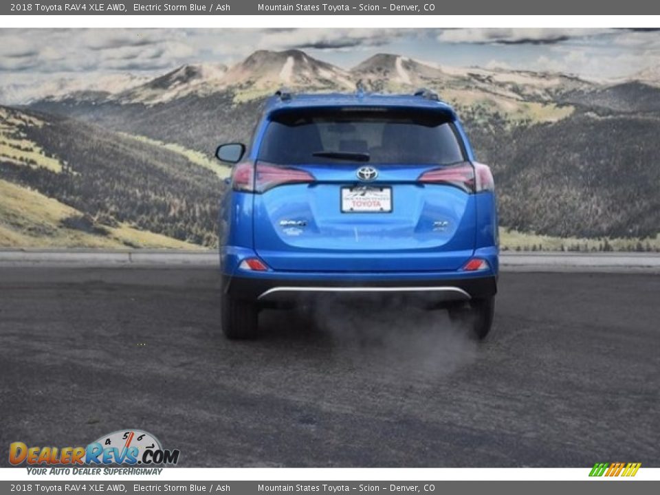 2018 Toyota RAV4 XLE AWD Electric Storm Blue / Ash Photo #4