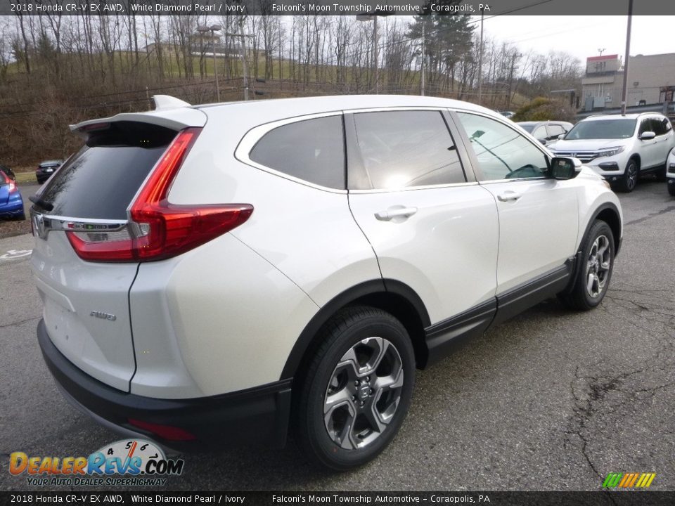 2018 Honda CR-V EX AWD White Diamond Pearl / Ivory Photo #4