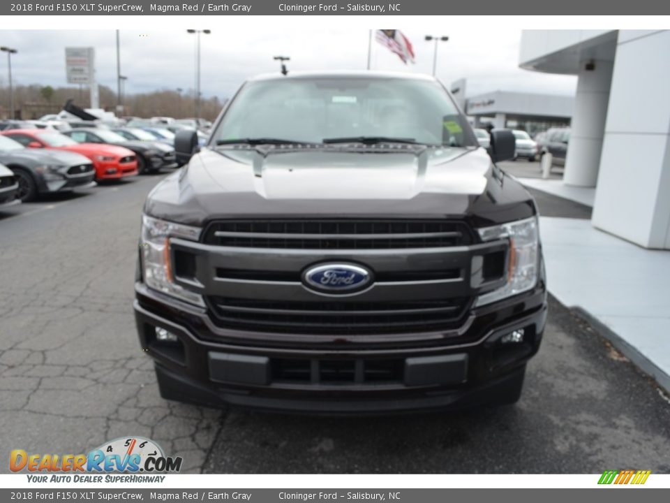 2018 Ford F150 XLT SuperCrew Magma Red / Earth Gray Photo #4