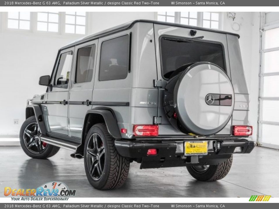 2018 Mercedes-Benz G 63 AMG Palladium Silver Metallic / designo Classic Red Two-Tone Photo #10