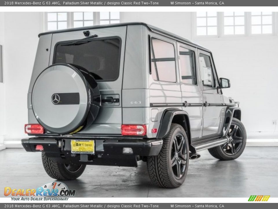 2018 Mercedes-Benz G 63 AMG Palladium Silver Metallic / designo Classic Red Two-Tone Photo #19