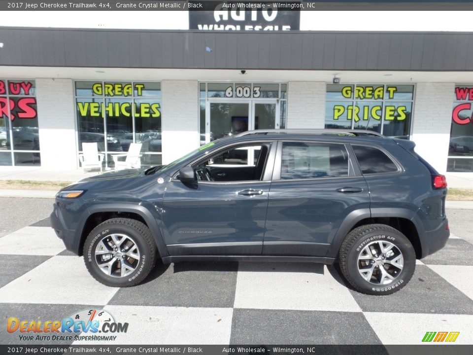 2017 Jeep Cherokee Trailhawk 4x4 Granite Crystal Metallic / Black Photo #1