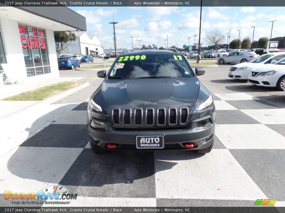 2017 Jeep Cherokee Trailhawk 4x4 Granite Crystal Metallic / Black Photo #2