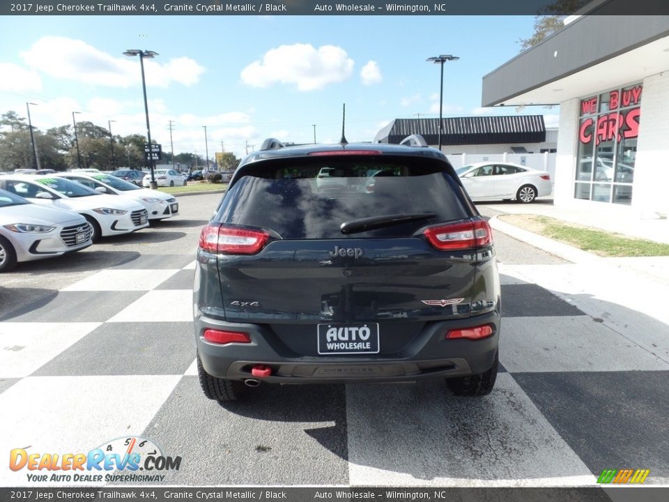 2017 Jeep Cherokee Trailhawk 4x4 Granite Crystal Metallic / Black Photo #4