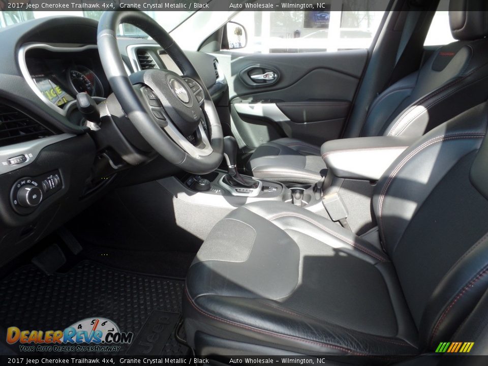 2017 Jeep Cherokee Trailhawk 4x4 Granite Crystal Metallic / Black Photo #11