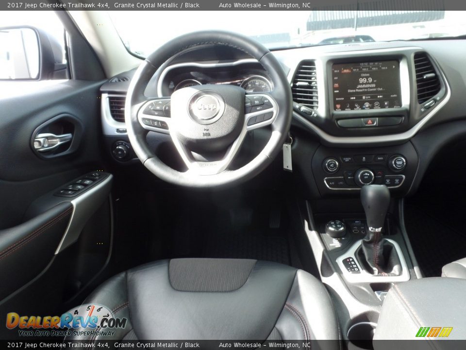 2017 Jeep Cherokee Trailhawk 4x4 Granite Crystal Metallic / Black Photo #15