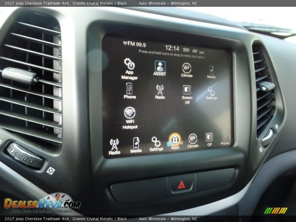 2017 Jeep Cherokee Trailhawk 4x4 Granite Crystal Metallic / Black Photo #17