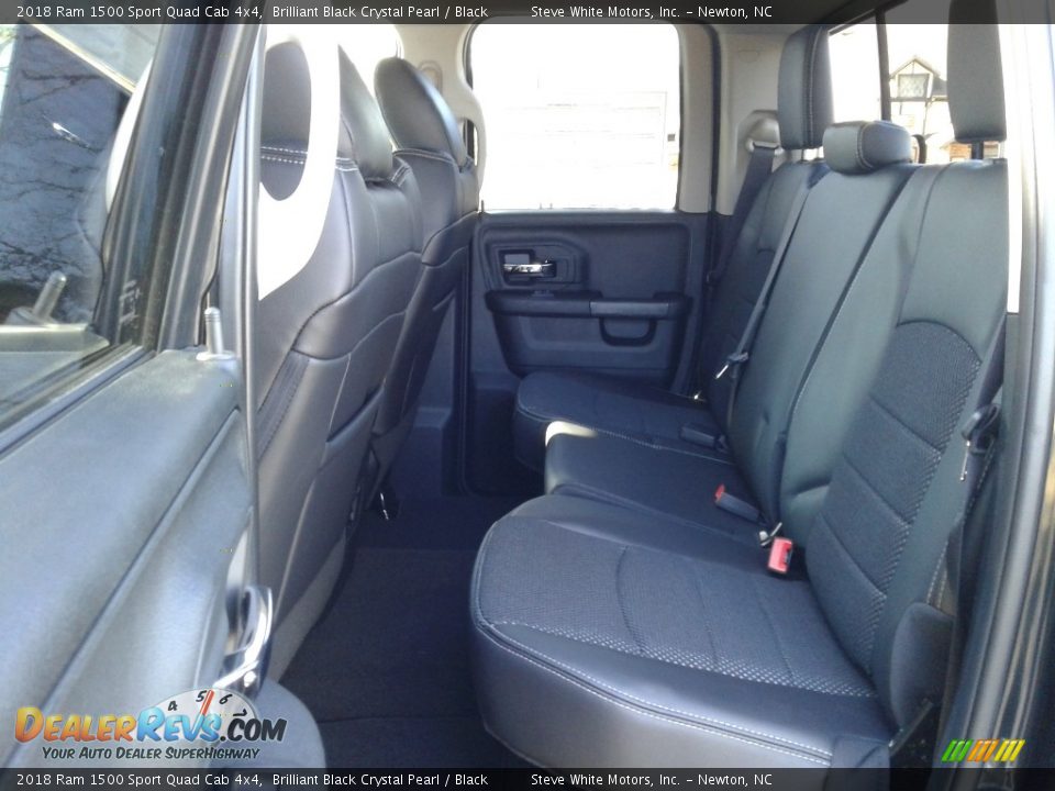 2018 Ram 1500 Sport Quad Cab 4x4 Brilliant Black Crystal Pearl / Black Photo #11