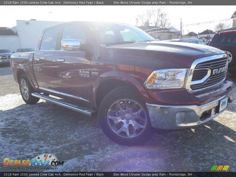 2018 Ram 1500 Limited Crew Cab 4x4 Delmonico Red Pearl / Black Photo #5