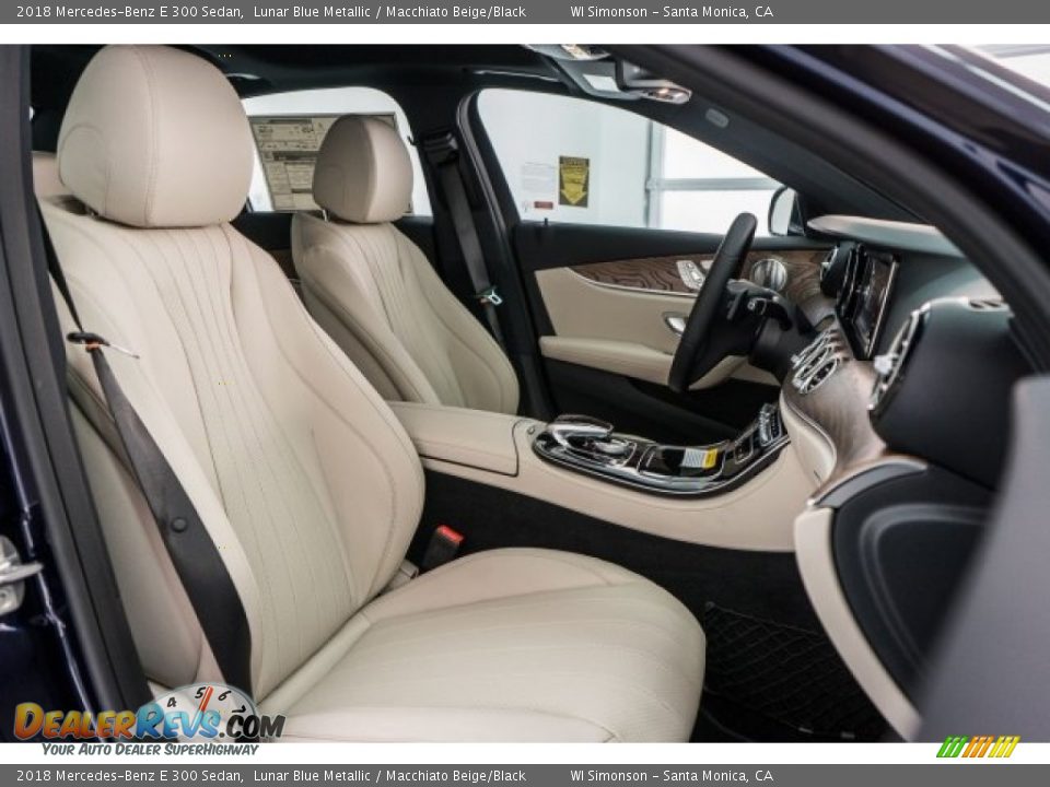 2018 Mercedes-Benz E 300 Sedan Lunar Blue Metallic / Macchiato Beige/Black Photo #2
