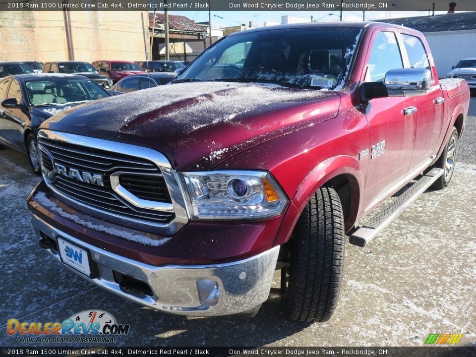 2018 Ram 1500 Limited Crew Cab 4x4 Delmonico Red Pearl / Black Photo #7