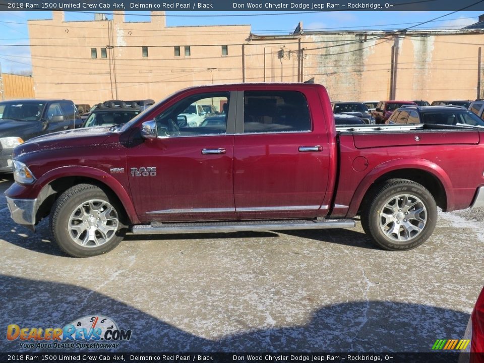 2018 Ram 1500 Limited Crew Cab 4x4 Delmonico Red Pearl / Black Photo #8