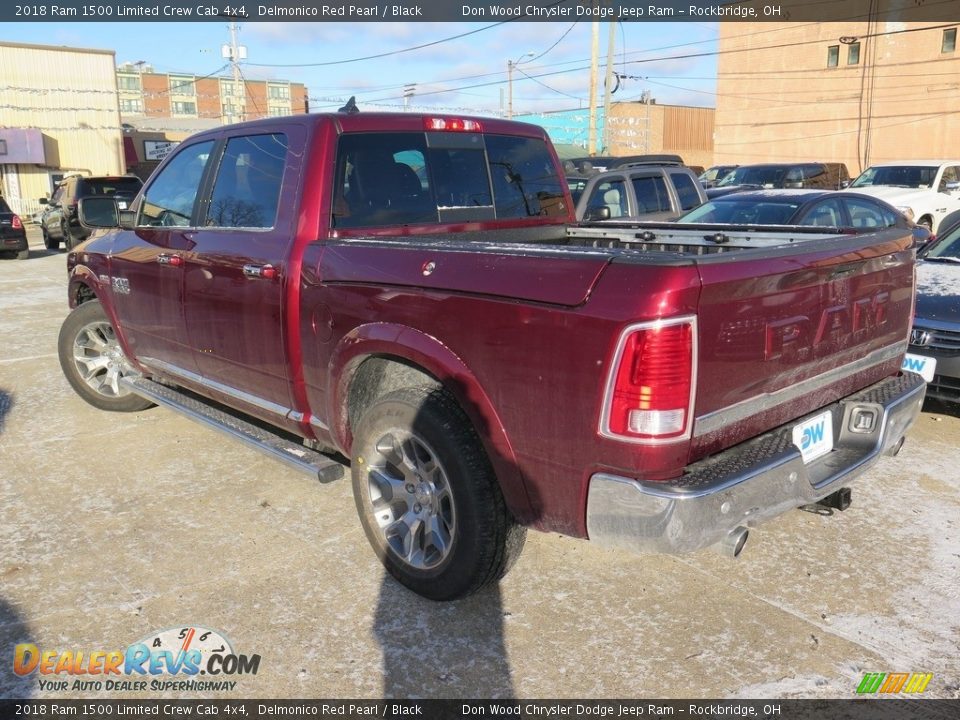2018 Ram 1500 Limited Crew Cab 4x4 Delmonico Red Pearl / Black Photo #9