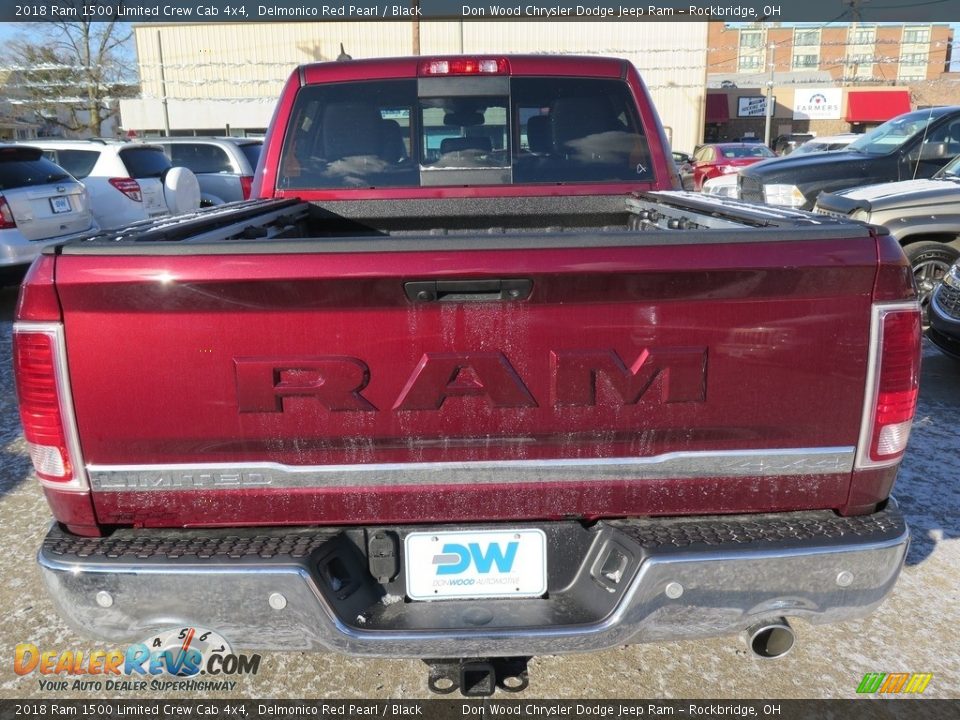 2018 Ram 1500 Limited Crew Cab 4x4 Delmonico Red Pearl / Black Photo #10