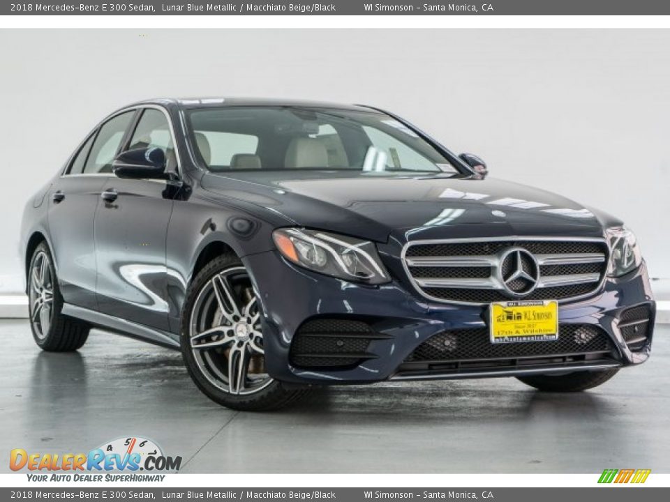 2018 Mercedes-Benz E 300 Sedan Lunar Blue Metallic / Macchiato Beige/Black Photo #12
