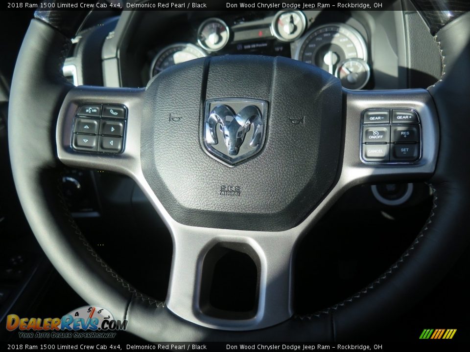 2018 Ram 1500 Limited Crew Cab 4x4 Delmonico Red Pearl / Black Photo #13