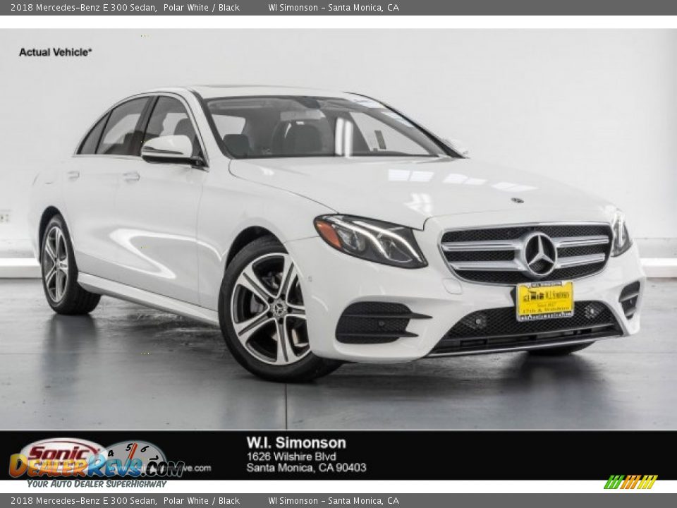 2018 Mercedes-Benz E 300 Sedan Polar White / Black Photo #1