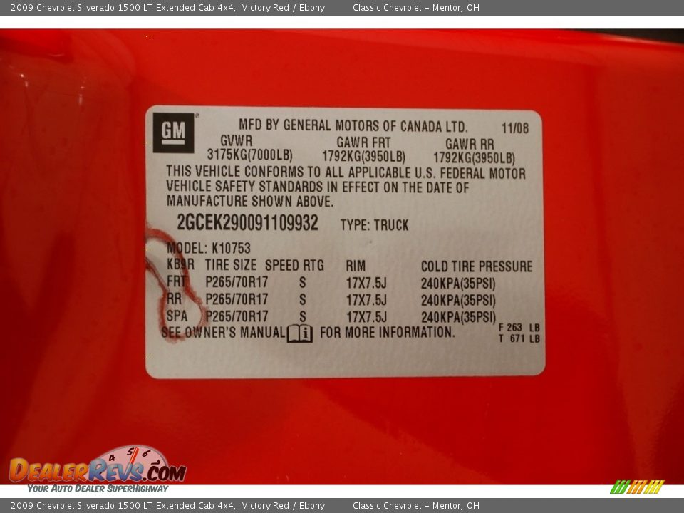 2009 Chevrolet Silverado 1500 LT Extended Cab 4x4 Victory Red / Ebony Photo #12