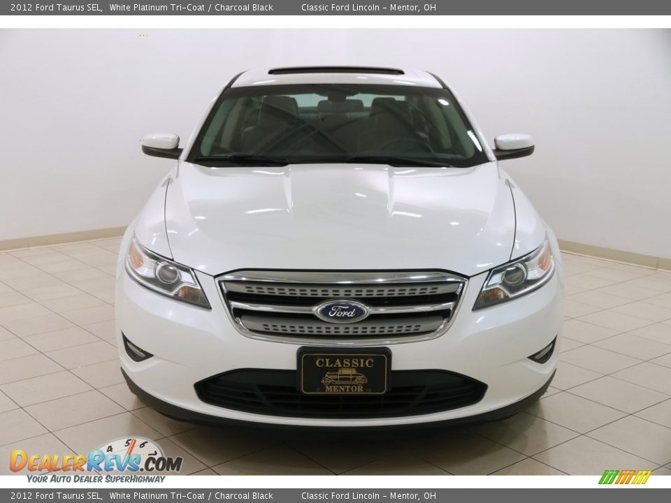 2012 Ford Taurus SEL White Platinum Tri-Coat / Charcoal Black Photo #2