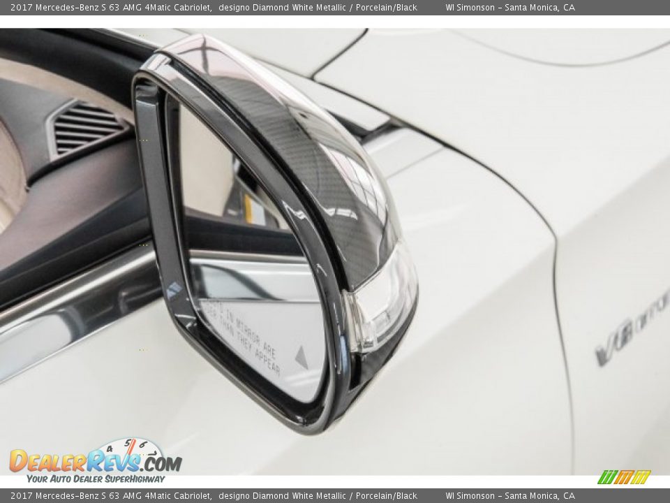 2017 Mercedes-Benz S 63 AMG 4Matic Cabriolet designo Diamond White Metallic / Porcelain/Black Photo #13