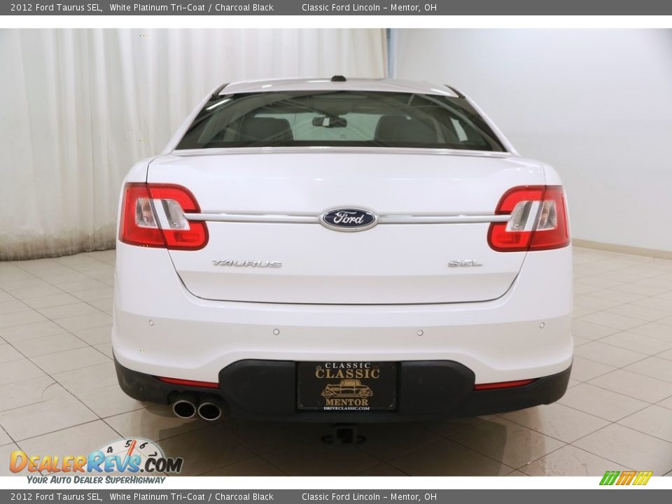 2012 Ford Taurus SEL White Platinum Tri-Coat / Charcoal Black Photo #16