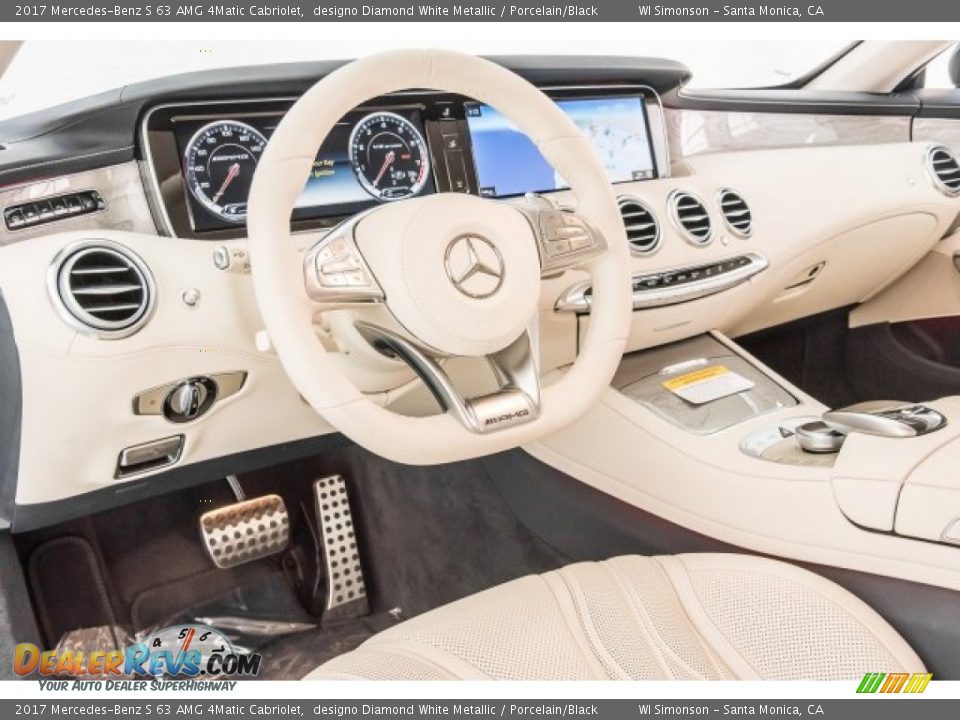 2017 Mercedes-Benz S 63 AMG 4Matic Cabriolet designo Diamond White Metallic / Porcelain/Black Photo #28