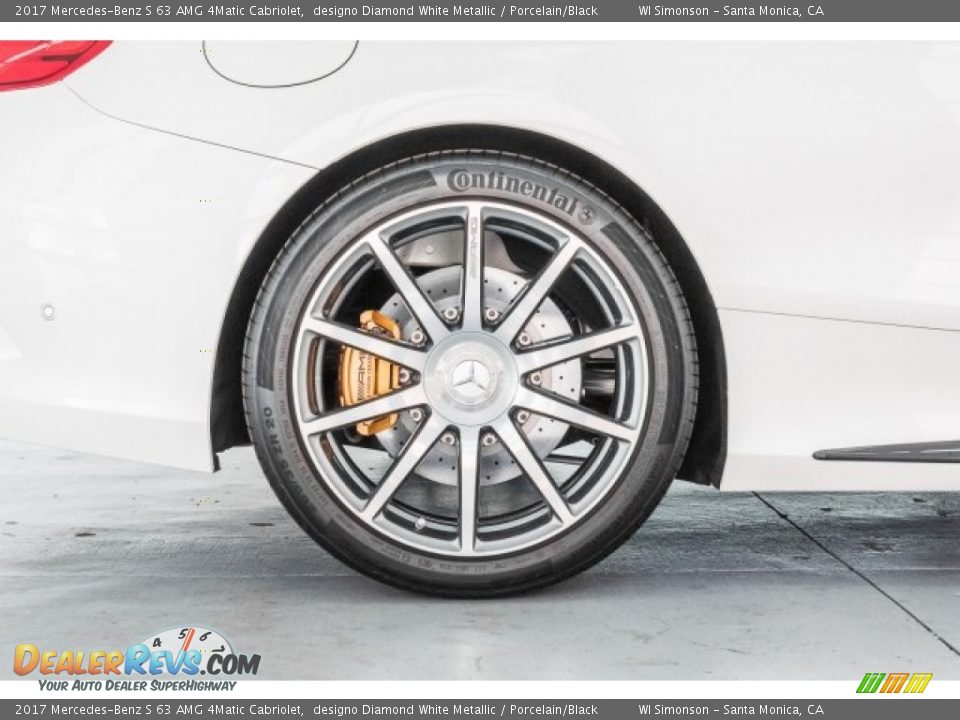 2017 Mercedes-Benz S 63 AMG 4Matic Cabriolet designo Diamond White Metallic / Porcelain/Black Photo #34