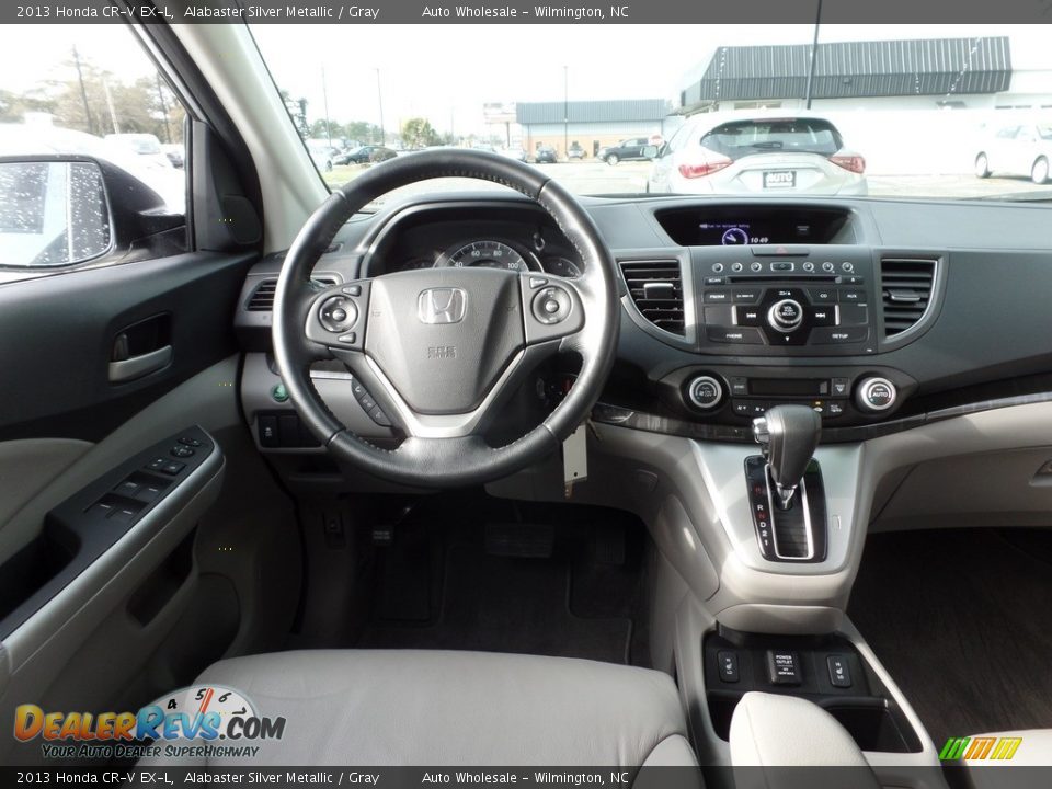 2013 Honda CR-V EX-L Alabaster Silver Metallic / Gray Photo #15