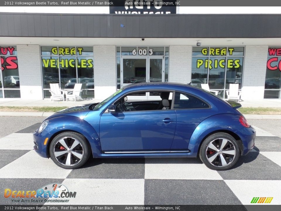 2012 Volkswagen Beetle Turbo Reef Blue Metallic / Titan Black Photo #1