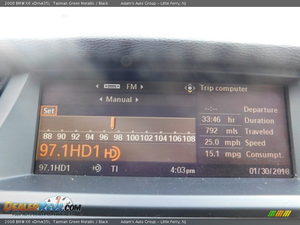 2008 BMW X6 xDrive35i Tasman Green Metallic / Black Photo #33