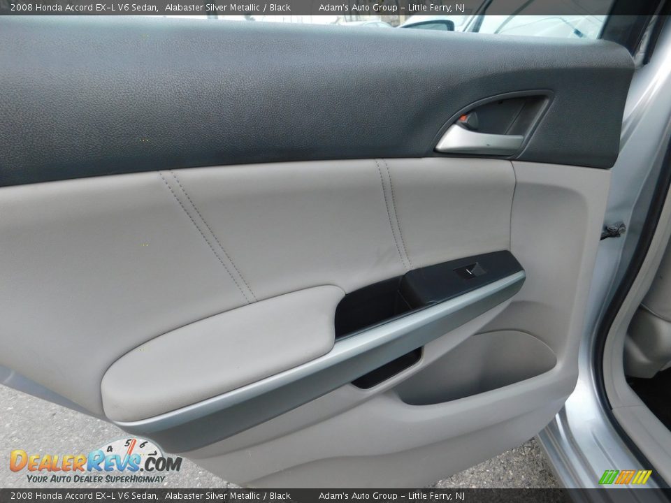 2008 Honda Accord EX-L V6 Sedan Alabaster Silver Metallic / Black Photo #20