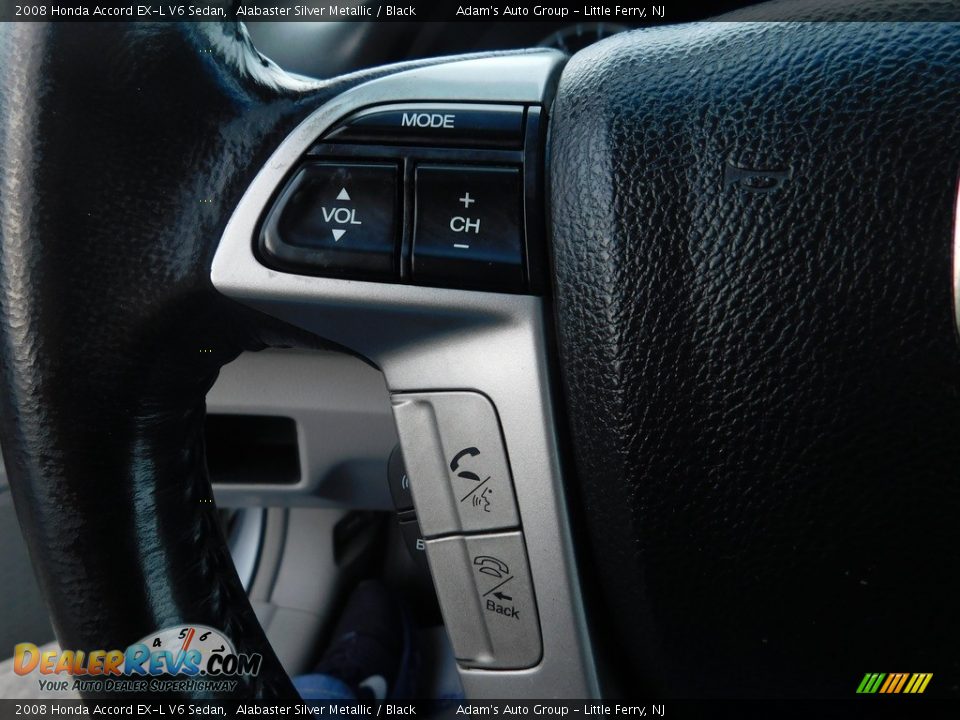 2008 Honda Accord EX-L V6 Sedan Alabaster Silver Metallic / Black Photo #24