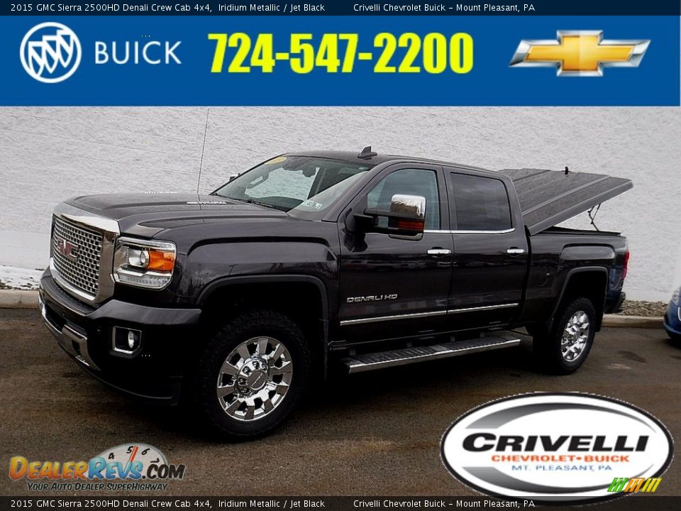 2015 GMC Sierra 2500HD Denali Crew Cab 4x4 Iridium Metallic / Jet Black Photo #1