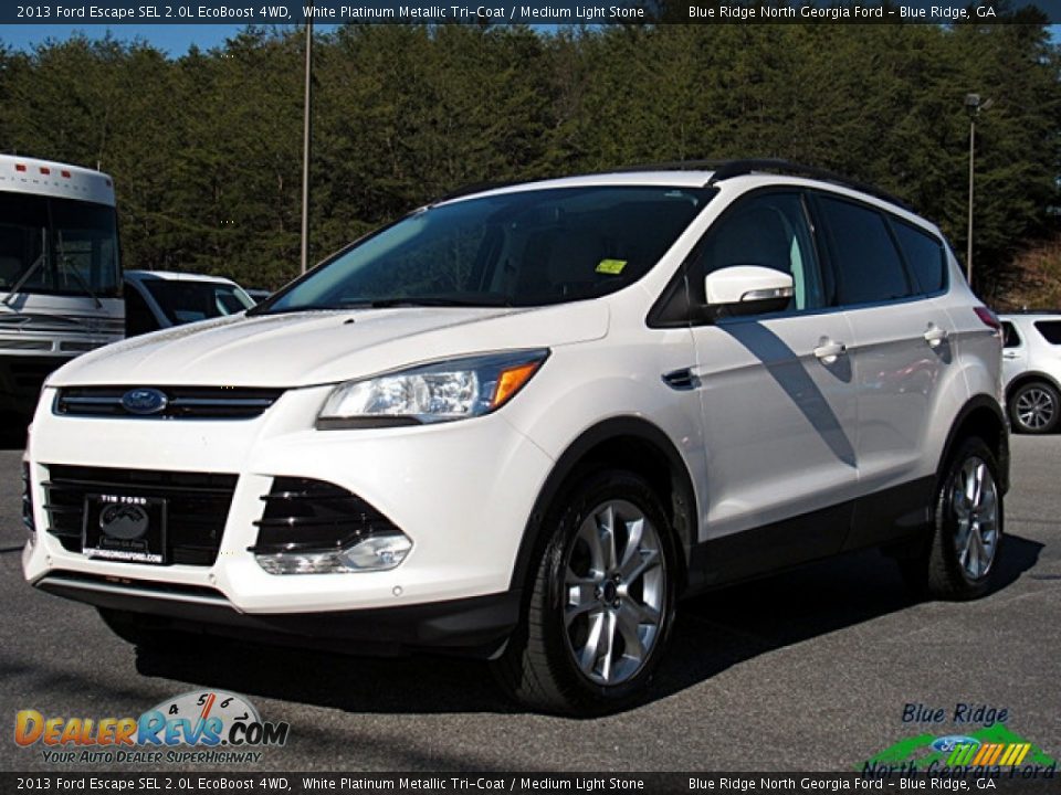 2013 Ford Escape SEL 2.0L EcoBoost 4WD White Platinum Metallic Tri-Coat / Medium Light Stone Photo #1